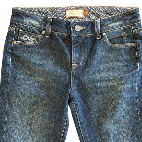 Paige Laurel Canyon Bootcut Low Rise Jeans Size 28 (Jr 14) - Picture 2 of 7